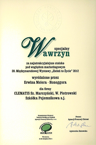 Wyjątkowa nagroda - Specjalny Wawrzyn.